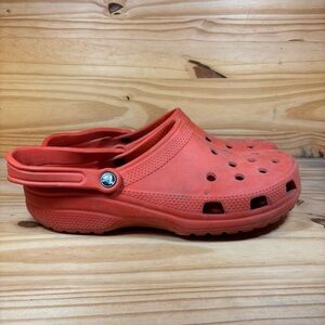 CROCS Classic Orange Sandals Mens Size 13 Pivoting Heel Strap